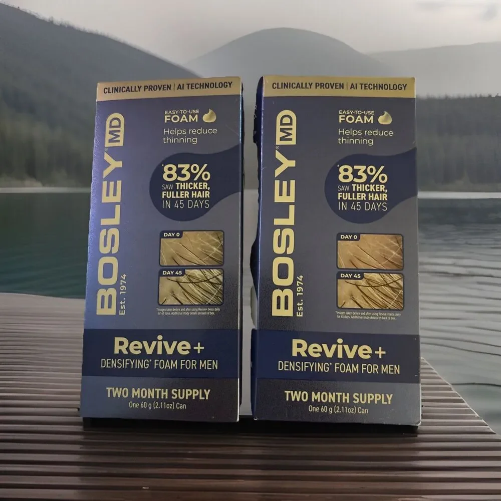 Bosley MD Revive Densifying Foam Treatment, 2-Month Supply, Mens - 2 Pack 🆕